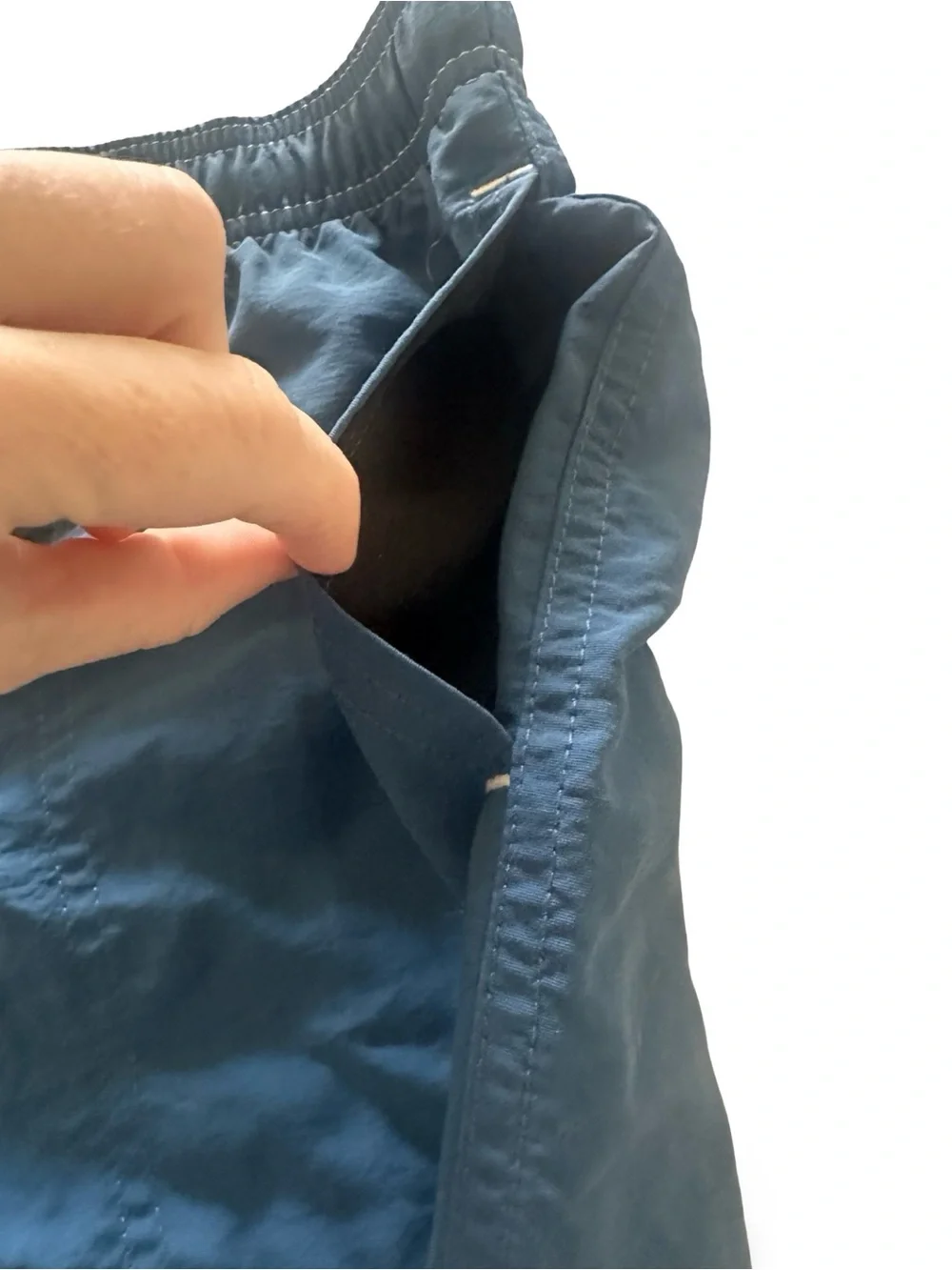 Patagonia Kids blue Swim Trunks with White Drawstring